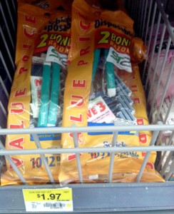 Schick Disposable Deal 244x300 Schick Disposable Razors $.47 per pack at Walmart