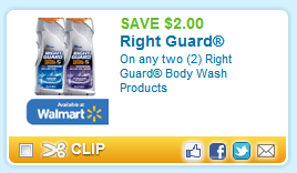 right guard coupon $2 Right Guard coupon   no size restrictions!