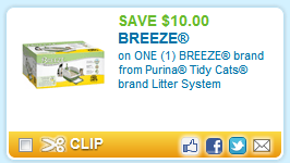 tidy cats litter system deal $10 off coupon for Tidy Cats Litter System