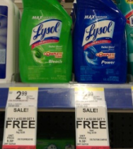 lysol cleaner Lysol Toilet Cleaner = $1 at Walgreens