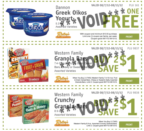 Ridleys Family Market email coupons1 Ridleys Family Market: Weekly eCoupons for August 7 13 (FREE Dannon Greek Oikos Yogurt!)