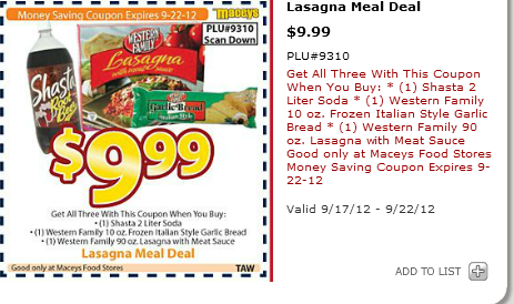 Maceys Lasagna Deal Maceys Lasagna Deal Best Maceys Deals 9/17 9/22 *Hot Cereal Sale & More*