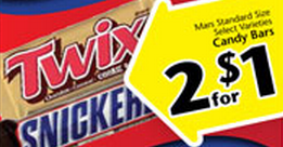 mars candy bars Ridley’s Family Market Weekly Deals: September 11 17 (Great Price on Russett Potatoes!)