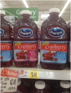 cranberry ocean spray $1 off Ocean Spray Cranberry coupon = $1.48 at Walmart