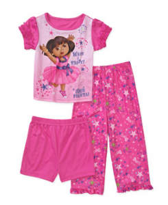 dora jammies 245x300 Girls 3 Piece Jammies: Starting at $6!