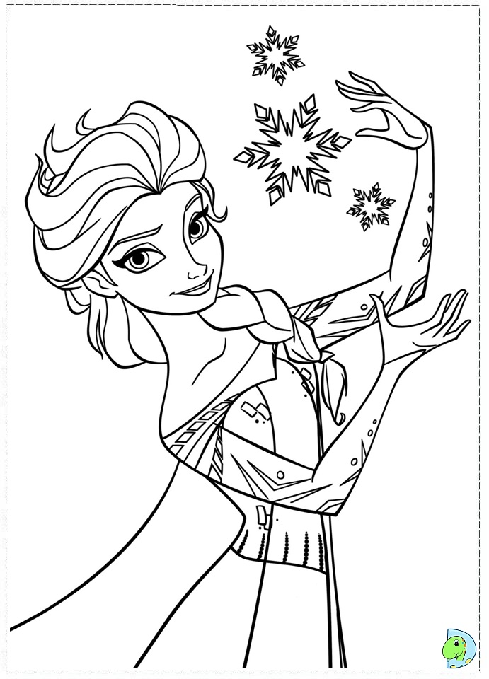 frozen small elsa Colouring Pages