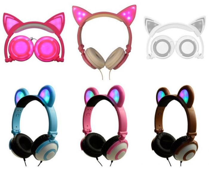 Jamsonic Light Up Cat Ear Panda Ear Headphones For Reg