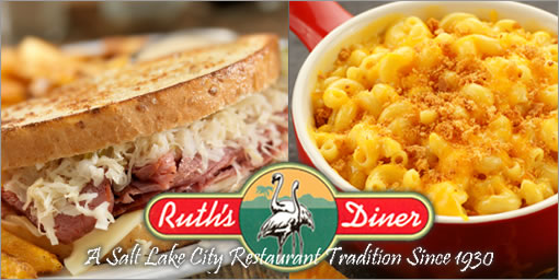 Ruths Diner Deal $12.50 gets you $25 worth of delicious comfort food at Ruths Diner in Salt Lake City!