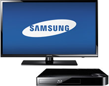 samsung tv and free blu ray player