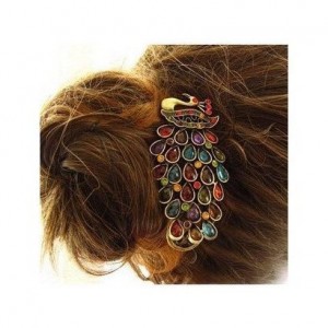 jeweled peacock hair clip