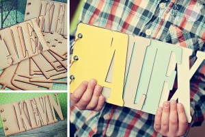personalized wood name books