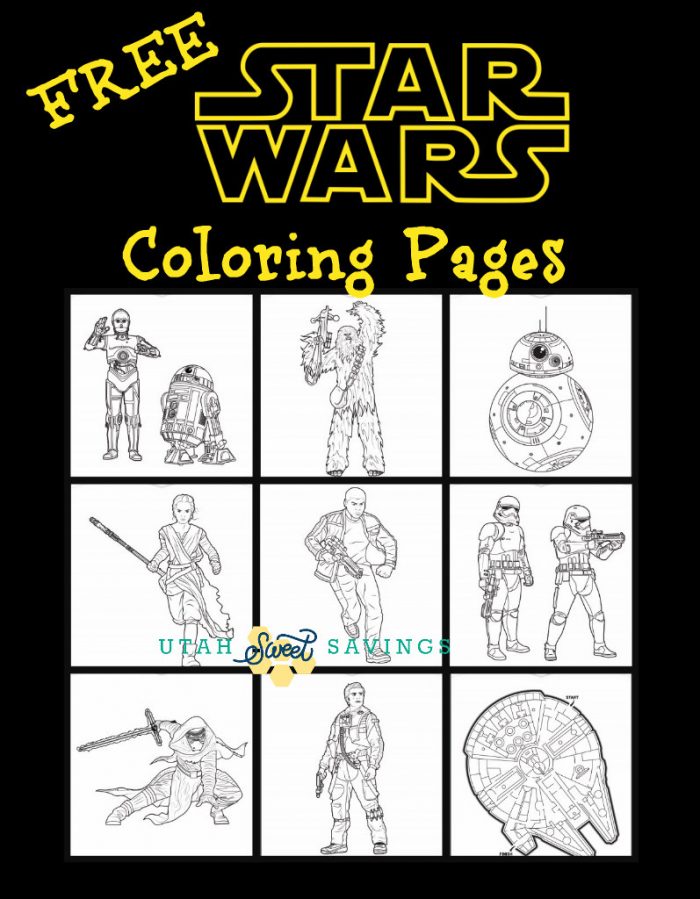 Free STAR WARS: THE FORCE AWAKENS Coloring Pages and Activity Pages