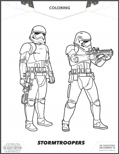Download Free STAR WARS: THE FORCE AWAKENS Coloring Pages and Activity Pages! - Utah Sweet Savings