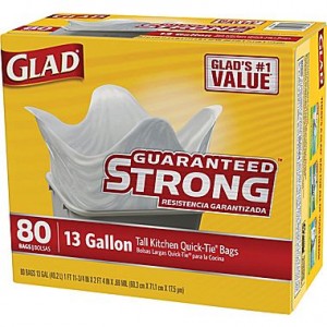 Glad Tall Kitchen Quick-Tie Trash Bags, 13 Gallon, 80 Count for $5.99 ...