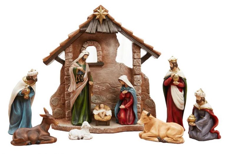 St. Nicholas Square Classic Nativity Scene Christmas Table Decor 10 ...