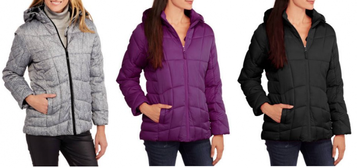 faded glory women's puffer coat