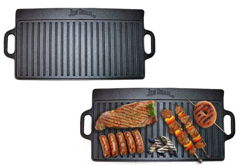 Jim Beam Double Sided Cast Iron Grillgriddle 1999 Reg 4999 