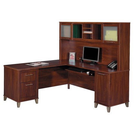 Bush Somerset L-Shaped Desk with Hutch for $237.97 (Reg $629.49 ...