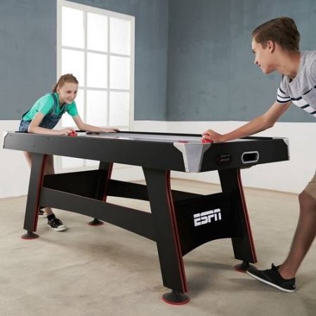 Espn 72 Inch Air Powered Hockey Table With Table Tennis Top In