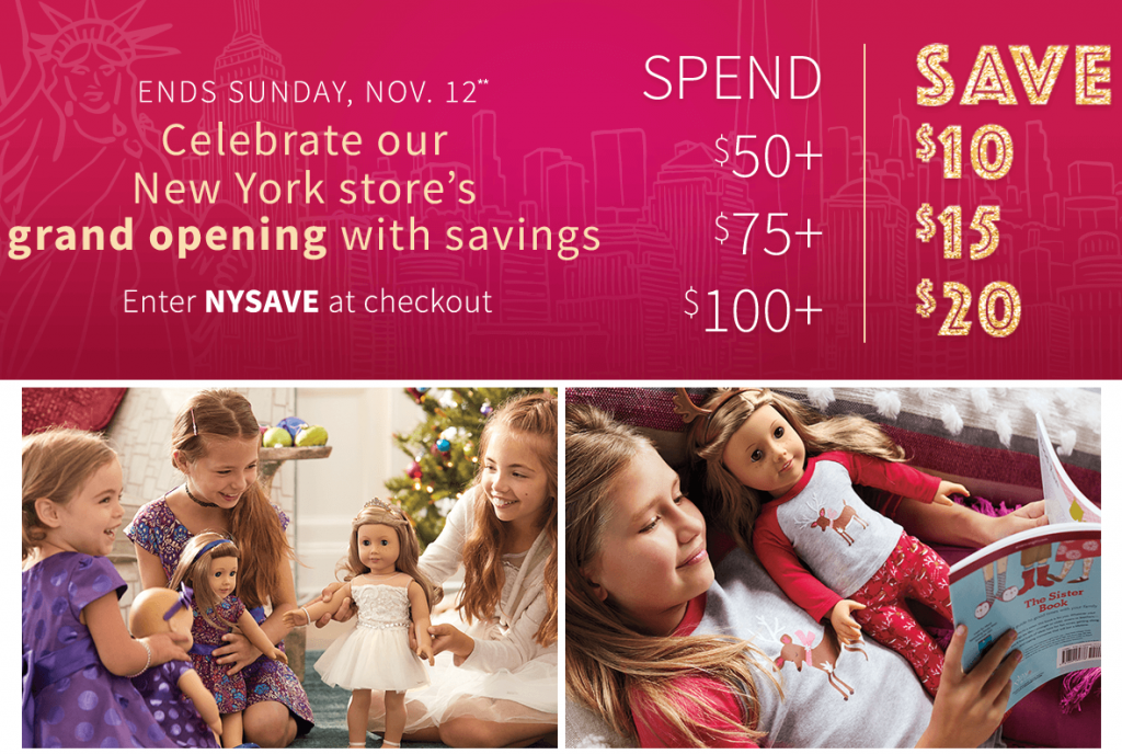 american girl doll store coupon