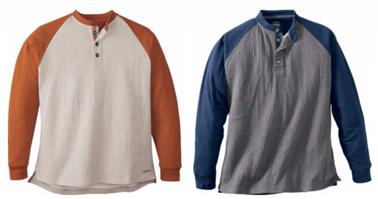 cabela's men's henley shirts