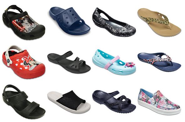 different styles of crocs