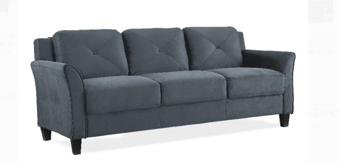 Lifestyle Solutions Ireland Sofa In Dark Grey Fabric 249 Reg