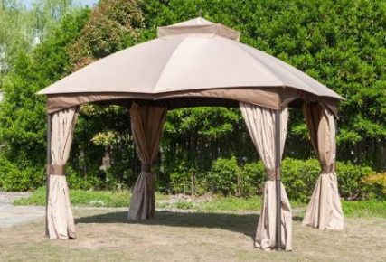 Turnberry 10 ft. x 12 ft. Gazebo with Mosquito Netting and Private