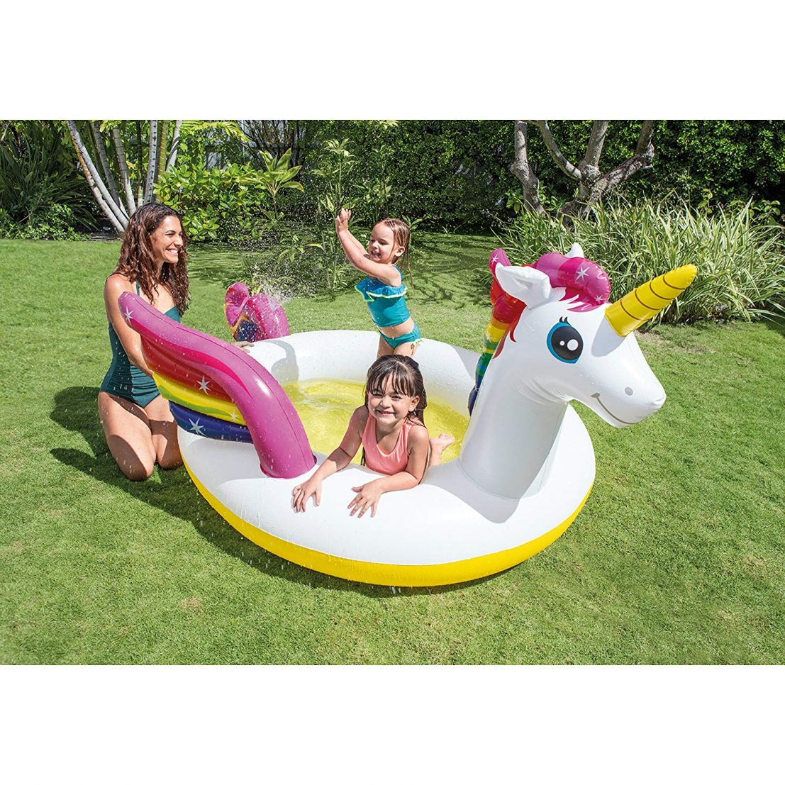 intex mystic unicorn inflatable spray pool