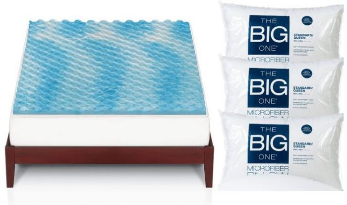 big one gel memory foam mattress topper