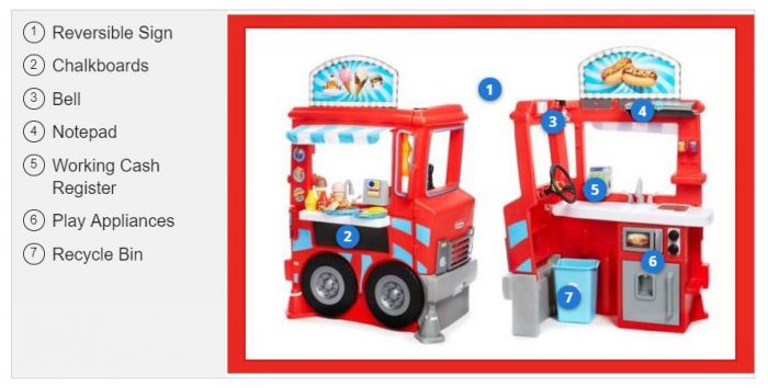 little tikes 2 in one food truck