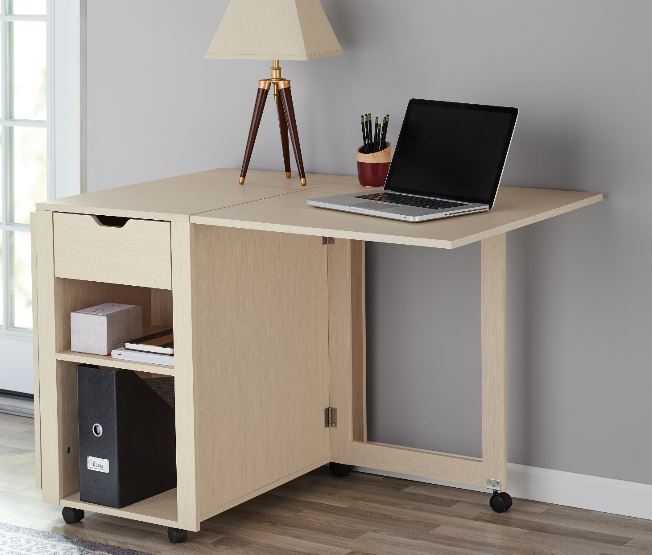 Mainstays Adjustable Rolling Office Desk With Shelves 62 99 Reg