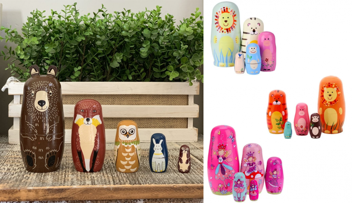 farm animal nesting dolls