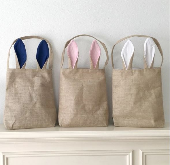 burlap easter bags with ears