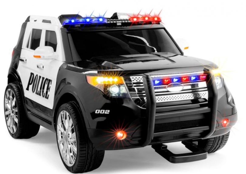 police ride car