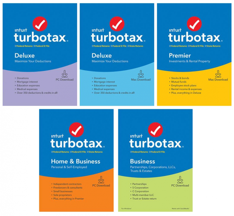 TurboTax 2019 Tax Software: Deluxe + State $39.80 (Reg $59.99) or ...