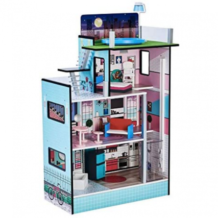 dollhouse with pool and elevator