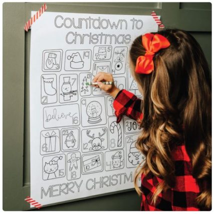 Christmas Countdown Coloring Poster for $11.98 Shipped (Reg $16.95